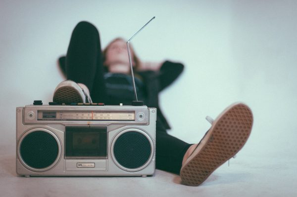 Foto van een oude radio