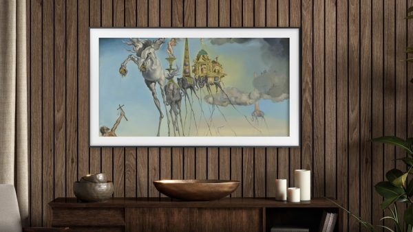 Samsung the Frame with a Dali image